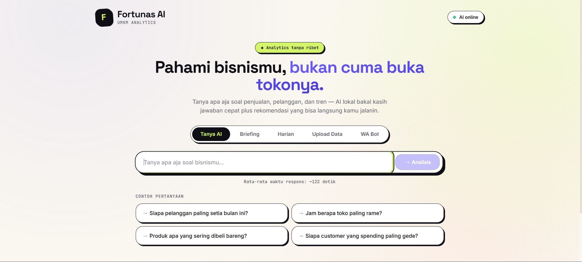 Fortunas main menu